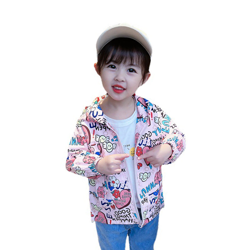 Baby Kid Girls Letters Love heart Print Valentine's Day Jackets Outwears Wholesale 211111109