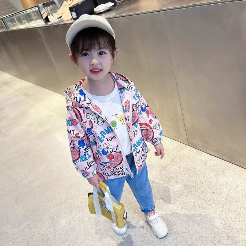 Baby Kid Girls Letters Love heart Print Valentine's Day Jackets Outwears Wholesale 211111109