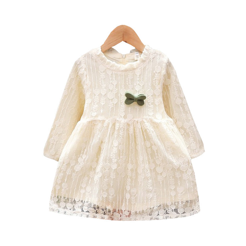 Baby Kid Girls Solid Color Lace Dresses Princess Dresses Wholesale 211111128