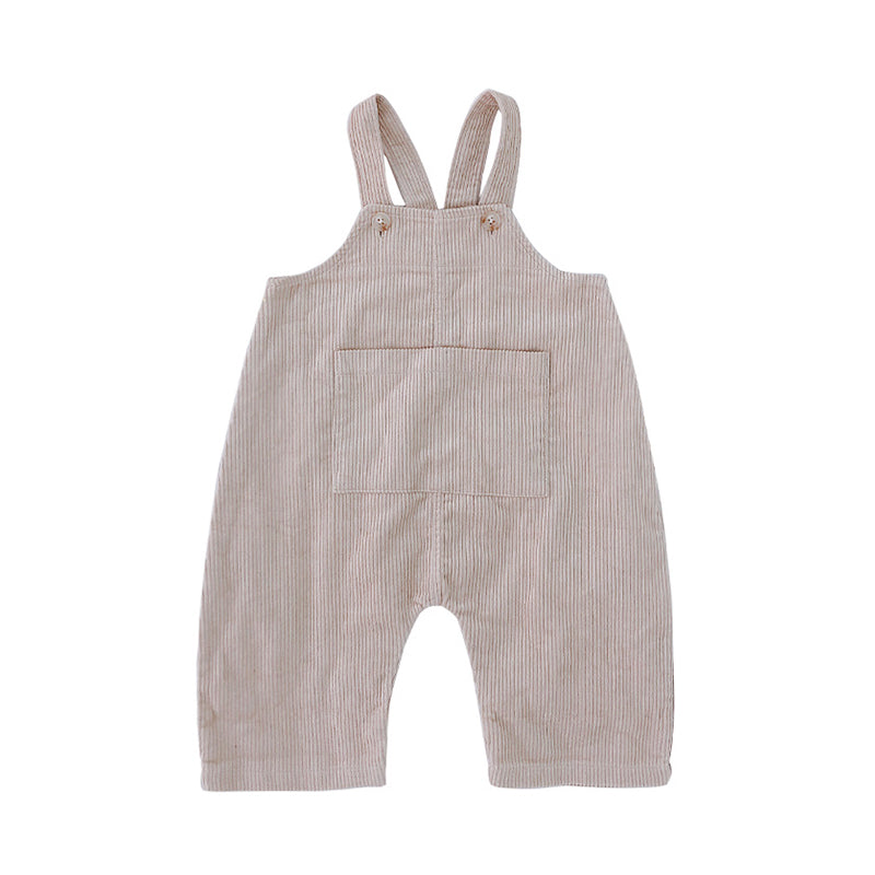 Baby Kid Girls Solid Color Muslin&Ribbed Jumpsuits Wholesale 211111165