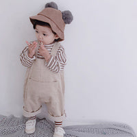 Load image into Gallery viewer, Baby Kid Girls Solid Color Muslin&amp;Ribbed Jumpsuits Wholesale 211111165
