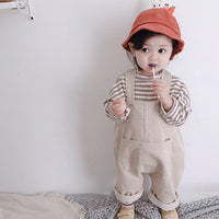 Load image into Gallery viewer, Baby Kid Girls Solid Color Muslin&amp;Ribbed Jumpsuits Wholesale 211111165

