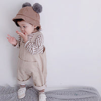 Load image into Gallery viewer, Baby Kid Girls Solid Color Muslin&amp;Ribbed Jumpsuits Wholesale 211111165
