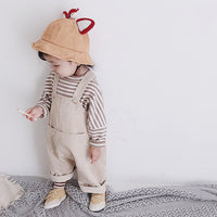 Load image into Gallery viewer, Baby Kid Girls Solid Color Muslin&amp;Ribbed Jumpsuits Wholesale 211111165
