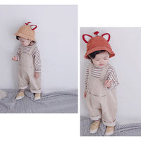 Load image into Gallery viewer, Baby Kid Girls Solid Color Muslin&amp;Ribbed Jumpsuits Wholesale 211111165

