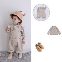 Load image into Gallery viewer, Baby Kid Girls Solid Color Muslin&amp;Ribbed Jumpsuits Wholesale 211111165
