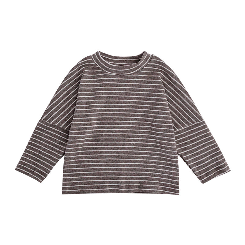 Baby Kid Girls Striped Tops Wholesale 211111170