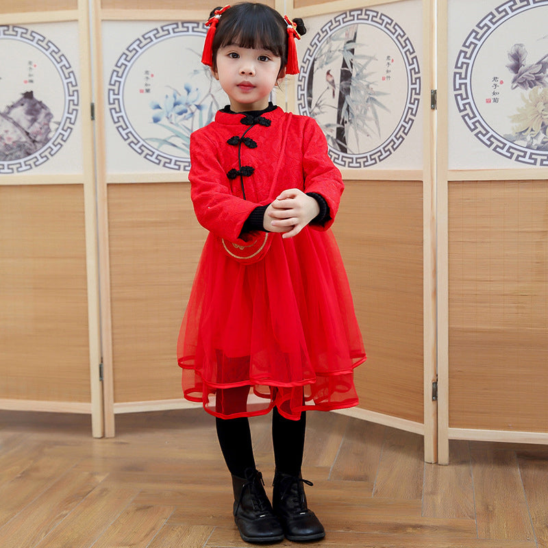 Baby Kid Girls Solid Color Dresses And Bag Wholesale 21111126