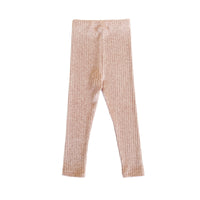 Load image into Gallery viewer, Baby Kid Girls Solid Color Muslin&amp;Ribbed Pants Leggings Wholesale 211111288
