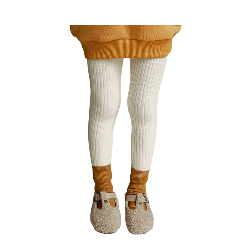 Baby Kid Girls Solid Color Muslin&Ribbed Pants Leggings Wholesale 211111288