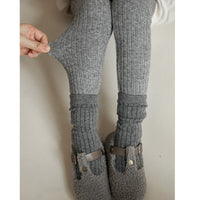 Load image into Gallery viewer, Baby Kid Girls Solid Color Muslin&amp;Ribbed Pants Leggings Wholesale 211111288
