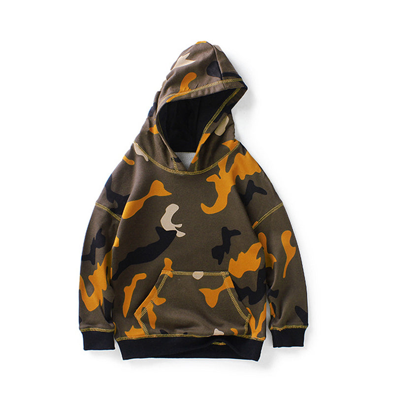 Kid Boys Camo Hoodies Swearshirts Wholesale 211111313