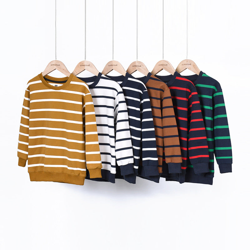 Kid Boys Striped Swearshirts Wholesale 211111373