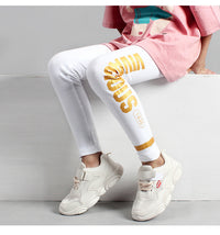 Load image into Gallery viewer, Kid Girls Striped Letters Print Pants Leggings Wholesale 211111405
