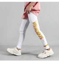Load image into Gallery viewer, Kid Girls Striped Letters Print Pants Leggings Wholesale 211111405
