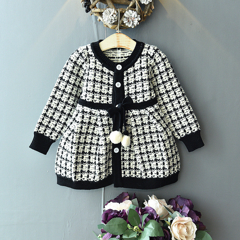 Baby Kid Girls Checked Bow Dresses Wholesale 21111182