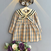 Load image into Gallery viewer, Baby Kid Girls Striped Checked Dresses Wholesale 21111194

