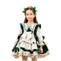 Load image into Gallery viewer, Baby Kid Girls Bow Lace Embroidered Birthday Party Dresses Princess Dresses Wholesale 211115671
