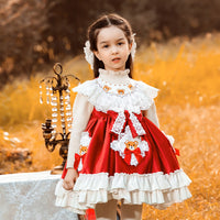 Load image into Gallery viewer, Baby Kid Girls Animals Cartoon Bow Lace Embroidered Birthday Party Dresses Princess Dresses Wholesale 211115672

