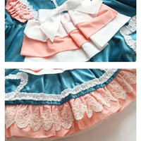 Load image into Gallery viewer, Baby Kid Girls Color-blocking Bow Lace Embroidered Birthday Party Dresses Princess Dresses Wholesale 211115673
