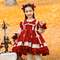 Load image into Gallery viewer, Baby Kid Girls Color-blocking Bow Birthday Party Dresses Princess Dresses Wholesale 211115674
