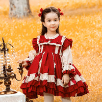 Load image into Gallery viewer, Baby Kid Girls Color-blocking Bow Birthday Party Dresses Princess Dresses Wholesale 211115674
