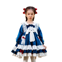 Load image into Gallery viewer, Baby Kid Girls Cartoon Bow Lace Embroidered Birthday Party Dresses Princess Dresses Wholesale 211115681
