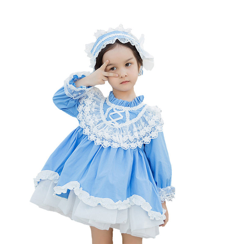 Baby Kid Girls Bow Lace Embroidered Birthday Party Dresses Princess Dresses Wholesale 211115687