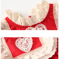 Load image into Gallery viewer, Baby Kid Girls Flower Love heart Bow Lace Embroidered Birthday Party Dresses Princess Dresses Wholesale 211115690
