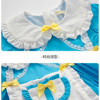Load image into Gallery viewer, Baby Kid Girls Color-blocking Bow Lace Birthday Party Dresses Princess Dresses Wholesale 211115694
