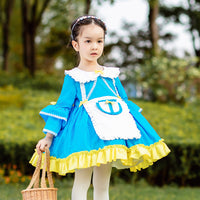 Load image into Gallery viewer, Baby Kid Girls Color-blocking Bow Lace Birthday Party Dresses Princess Dresses Wholesale 211115694
