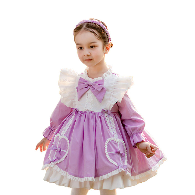 Baby Kid Girls Bow Lace Embroidered Birthday Party Dresses Princess Dresses Wholesale 211115697