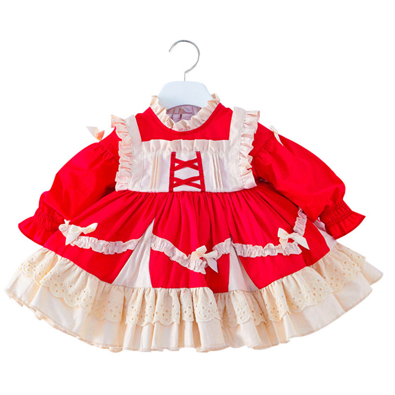 Baby Kid Girls Bow Lace Embroidered Birthday Party Dresses Princess Dresses Wholesale 211115698
