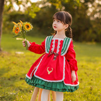 Load image into Gallery viewer, Baby Kid Girls Bow Lace Print Birthday Party Dresses Princess Dresses Wholesale 211115701
