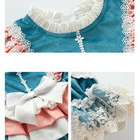 Load image into Gallery viewer, Baby Kid Girls Bow Lace Embroidered Birthday Party Dresses Princess Dresses Wholesale 211115705
