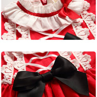 Load image into Gallery viewer, Baby Kid Girls Love heart Bow Lace Embroidered Birthday Party Dresses Princess Dresses Wholesale 211115706
