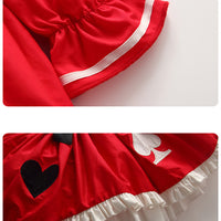 Load image into Gallery viewer, Baby Kid Girls Love heart Bow Lace Embroidered Birthday Party Dresses Princess Dresses Wholesale 211115706
