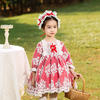 Load image into Gallery viewer, Baby Kid Girls Flower Bow Lace Embroidered Party Sports Dresses Princess Dresses Wholesale 211115710
