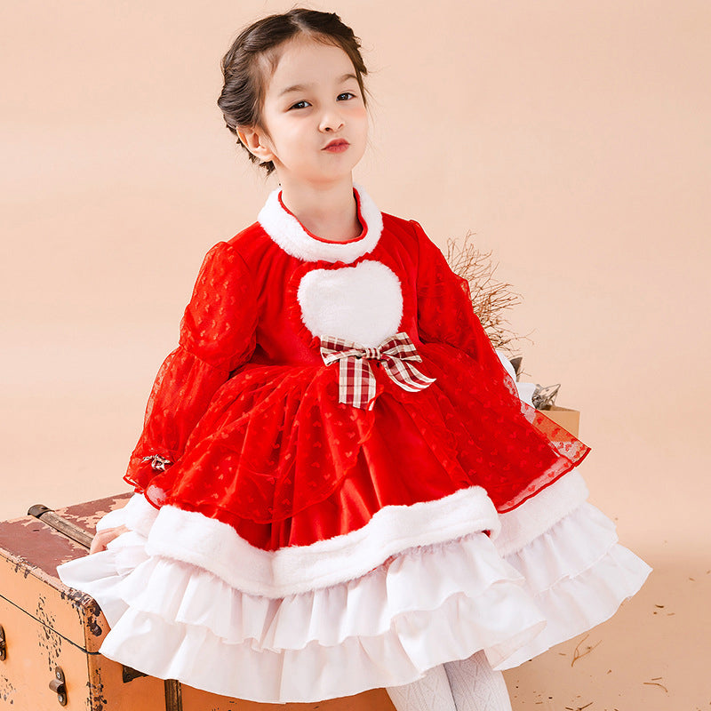 Baby Kid Girls Solid Color Bow Dressy Dresses Princess Dresses Wholesale 211115712