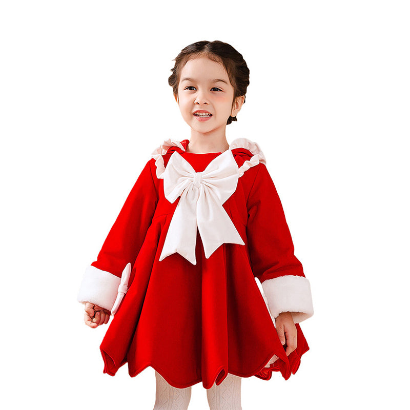 Baby Kid Girls Color-blocking Bow Dressy Dresses Princess Dresses Wholesale 211115714