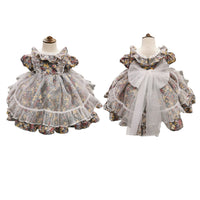 Load image into Gallery viewer, Kid Girls Flower Bow Lace Dresses Princess Dresses Wholesale 211115727

