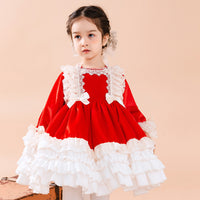 Load image into Gallery viewer, Baby Kid Girls Solid Color Bow Dressy Dresses Princess Dresses Wholesale 211115729
