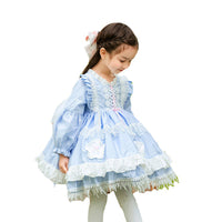 Load image into Gallery viewer, Kid Girls Solid Color Bow Lace Dressy Dresses Princess Dresses Wholesale 211115739
