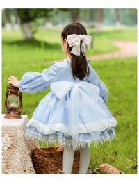 Load image into Gallery viewer, Kid Girls Solid Color Bow Lace Dressy Dresses Princess Dresses Wholesale 211115739
