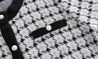 Load image into Gallery viewer, 2 Pieces Set Baby Kid Girls Houndstooth Knitwear Cardigan And Skirts Wholesale 21111601
