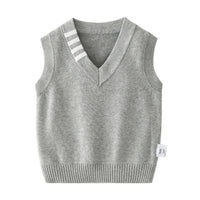 Load image into Gallery viewer, 3 Pieces Set Baby Kid Boys Jackets Outwears Crochet Vests Waistcoats And Striped Pants Wholesale 21111616
