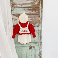 Load image into Gallery viewer, Baby Girls Solid Color Flower Embroidered Rompers Sweaters Knitwear Wholesale 211116198

