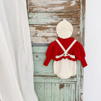 Load image into Gallery viewer, Baby Girls Solid Color Flower Embroidered Rompers Sweaters Knitwear Wholesale 211116198
