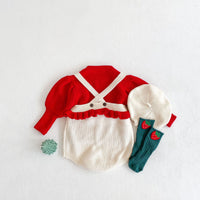 Load image into Gallery viewer, Baby Girls Solid Color Flower Embroidered Rompers Sweaters Knitwear Wholesale 211116198

