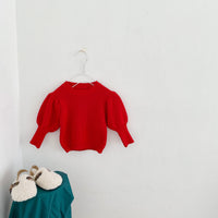 Load image into Gallery viewer, Baby Girls Solid Color Flower Embroidered Rompers Sweaters Knitwear Wholesale 211116198
